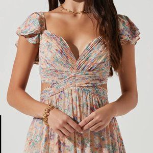 PRIMROSE FLORAL STRAPPY BACK MAXI DRESS